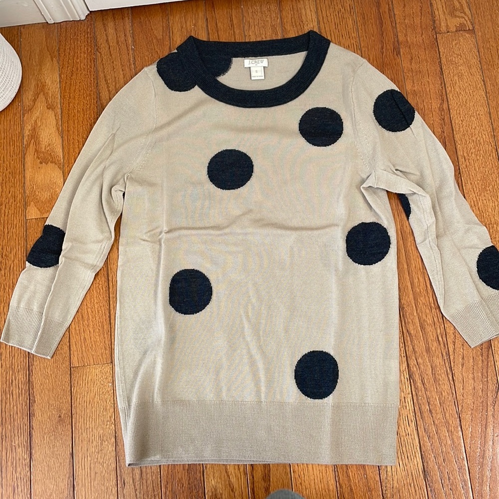JCrew Polka Dot Lightweight Sweater